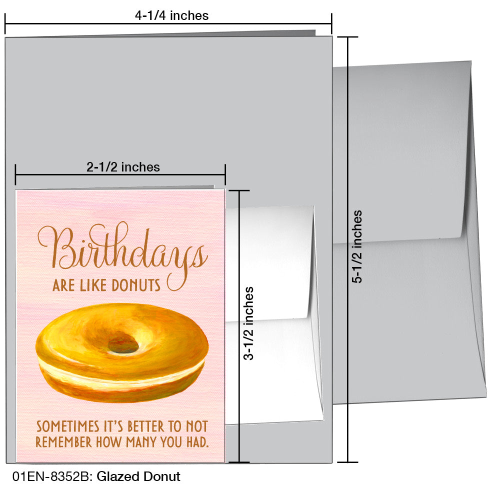 Glazed Donut, Greeting Card (8352B), Enclosure, printedcanvas.com