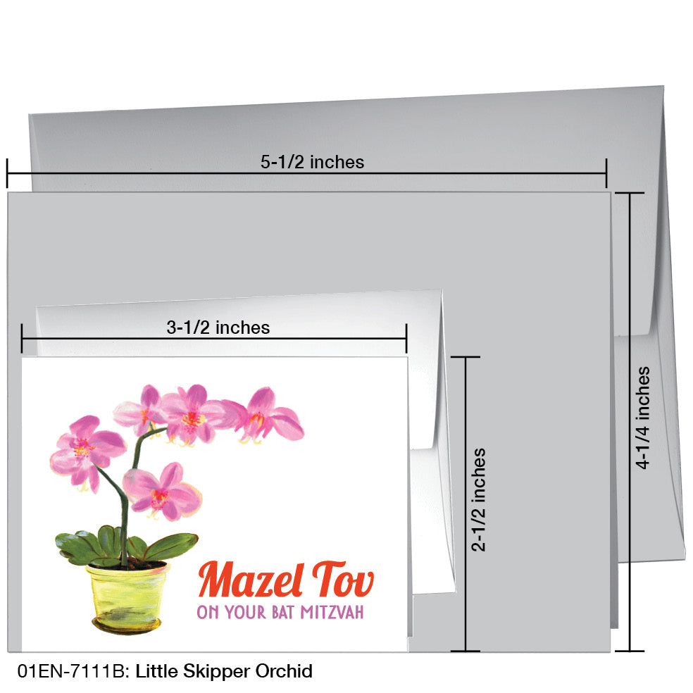 Little Skipper Orchid, Greeting Card (7111B), Enclosure, printedcanvas.com