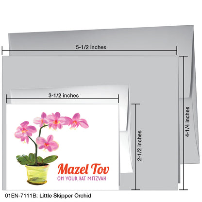 Little Skipper Orchid, Greeting Card (7111B), Enclosure, printedcanvas.com