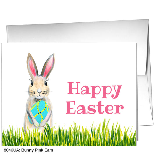 Bunny Pink Ears, Greeting Card (8046UA), A2 Card Front, www.printedcanvas.com