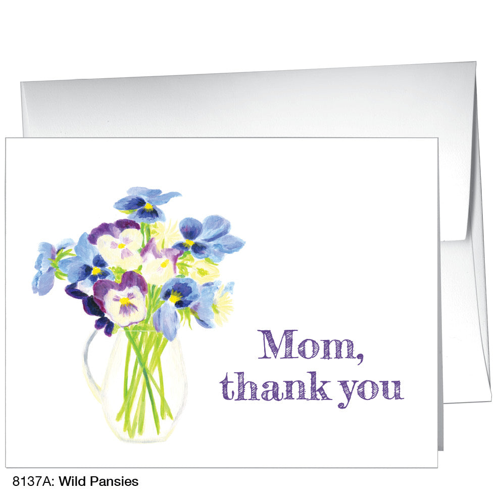 Wild Pansies, Greeting Card (8137A), A2 Card Front, www.printedcanvas.com