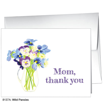 Wild Pansies, Greeting Card (8137A), A2 Card Front, www.printedcanvas.com