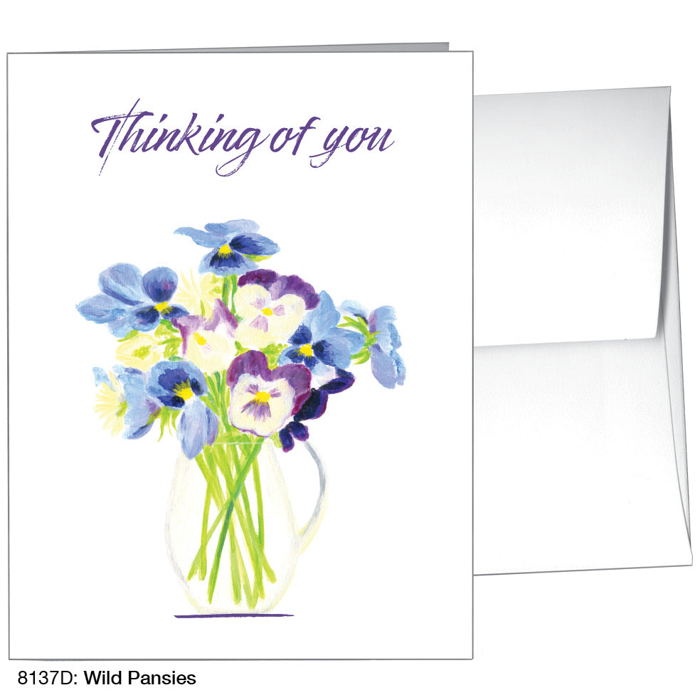 Wild Pansies, Greeting Card (8137D), A2, printedcanvas.com