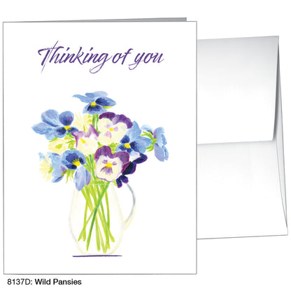 Wild Pansies, Greeting Card (8137D), A2, printedcanvas.com