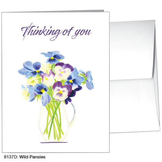 Wild Pansies, Greeting Card (8137D), A2, printedcanvas.com