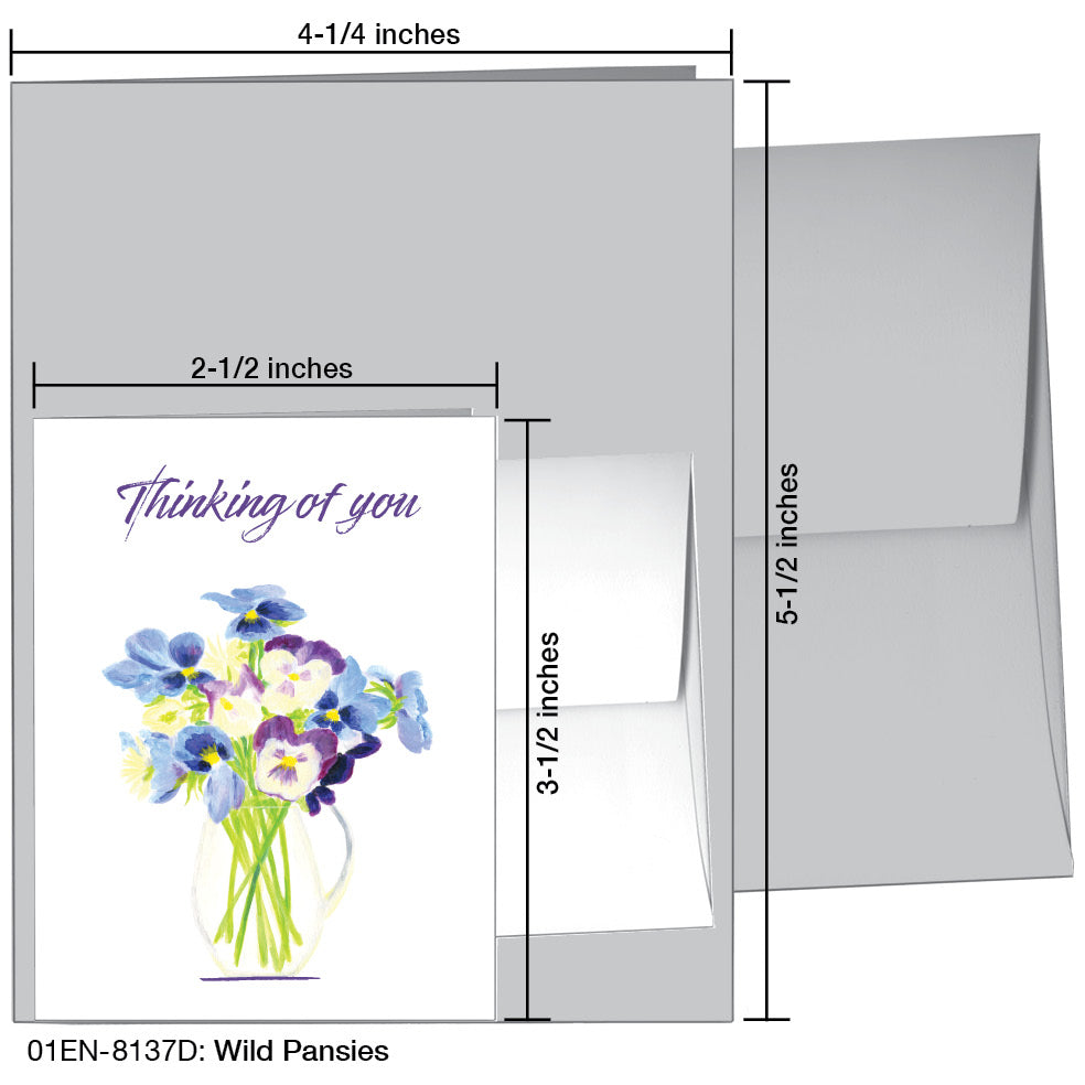 Wild Pansies, Greeting Card (8137D), Enclosure, printedcanvas.com