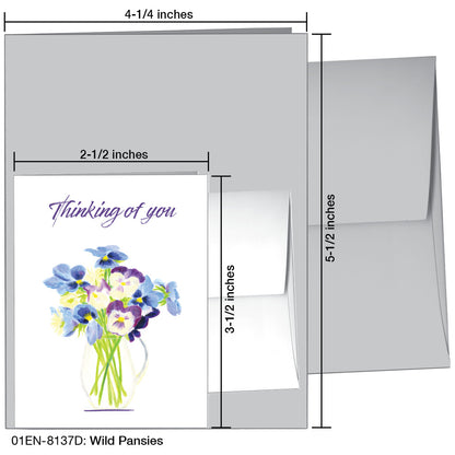 Wild Pansies, Greeting Card (8137D), Enclosure, printedcanvas.com