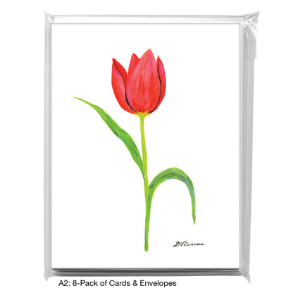 Tulip Single, Greeting Card (8732A), 8-Pack, www.printedcanvas.com