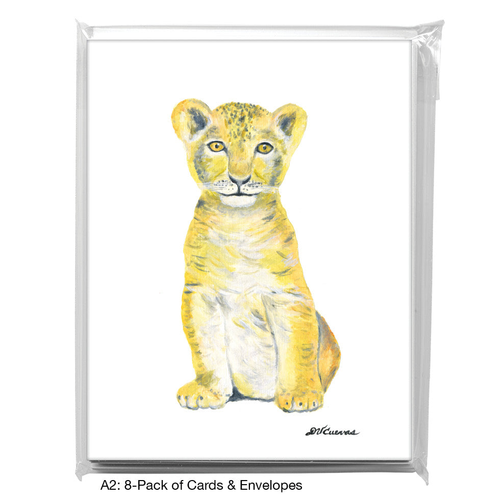 Lion Baby, Greeting Card (8778A), A2 8-Pack, printedcanvas.com