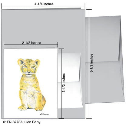 Lion Baby, Greeting Card (8778A), Enclosure, printedcanvas.com