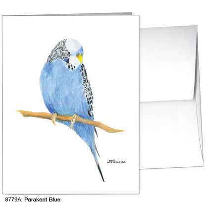 Parakeet Blue, Greeting Card (8779A), A2 Card Front, www.printedcanvas.com