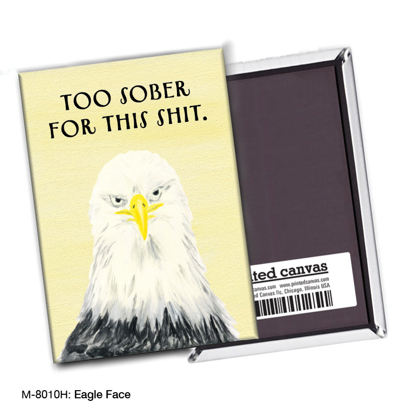 Eagle Face, Magnet (M-8010H), Front, printedcanvas.com