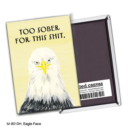 Eagle Face, Magnet (M-8010H), Front, printedcanvas.com