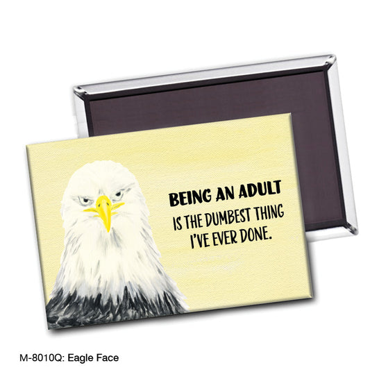 Eagle Face, Magnet (M-8010Q), front, printedcanvas.com