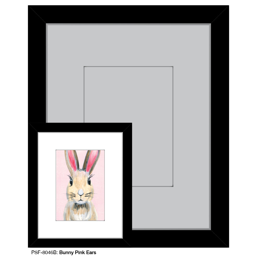Bunny Pink Ears, Print (#8046B), Print Matted, www.printedcanvas.com