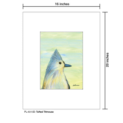 Tufted Titmouse, Print (#8313D), Printe Matted, www.printedcanvas.com