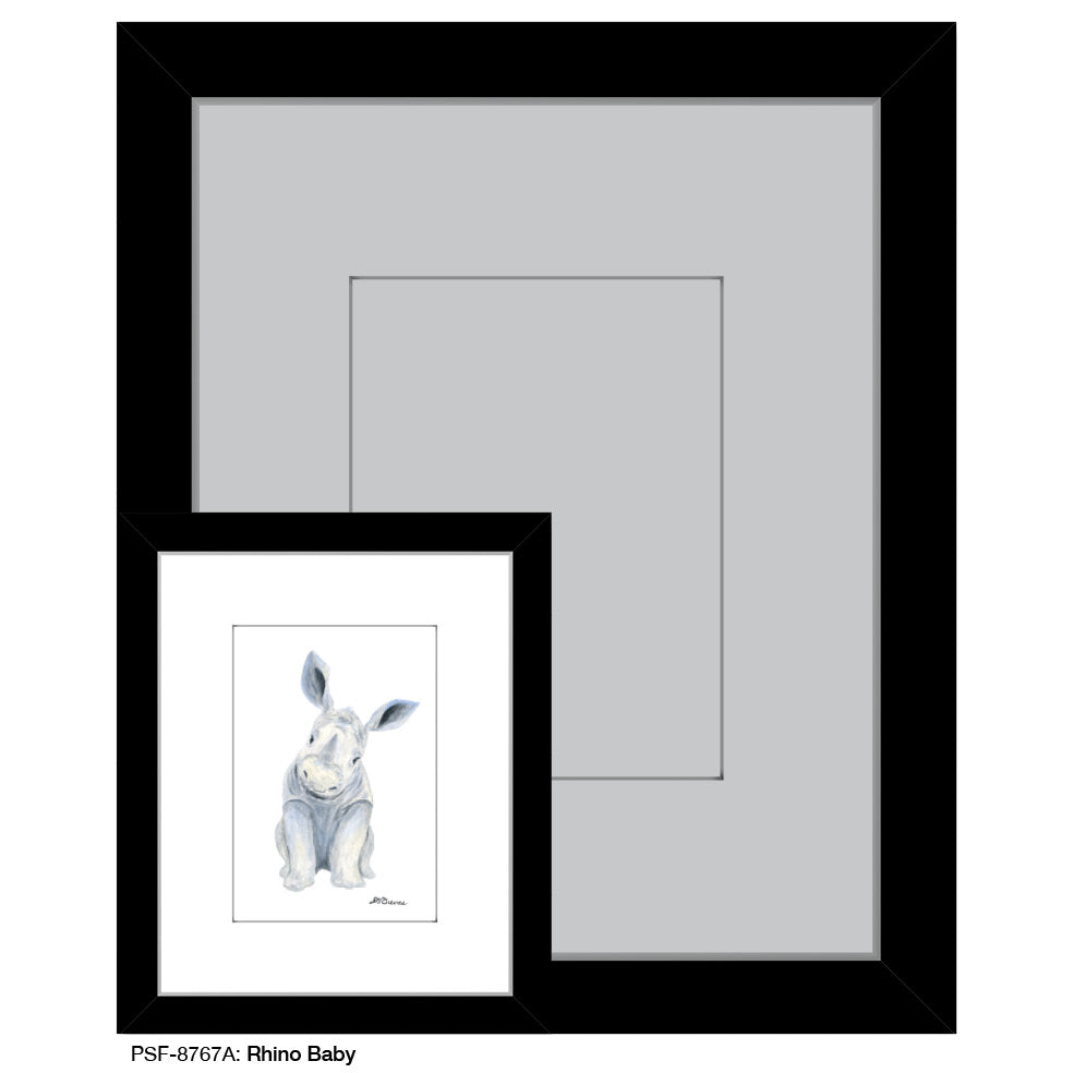 Rhino Baby, Print (#8767A) - Printed Canvas