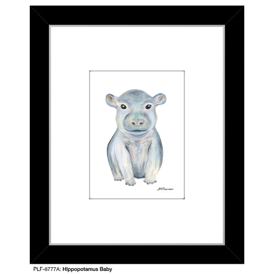 Hippopotamus Baby, Print (#8777A) - Printed Canvas