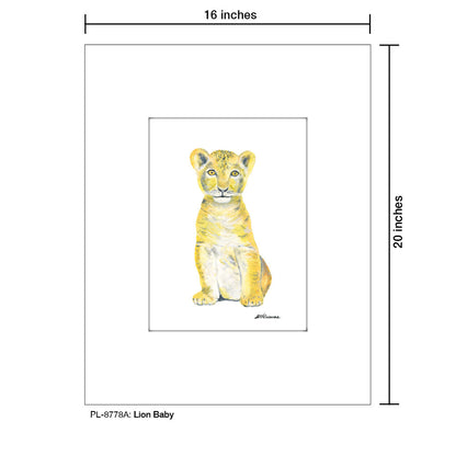 Lion Baby, Print (#8778A) - Printed Canvas