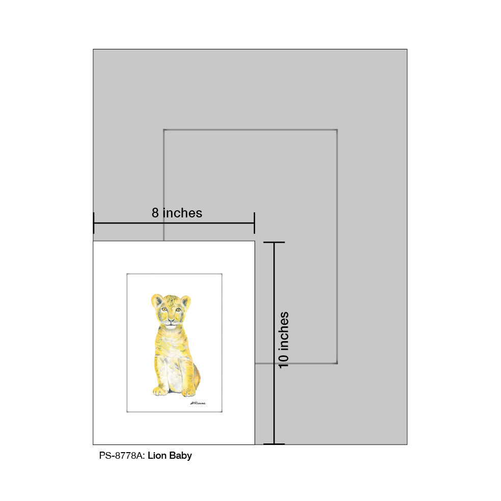 Lion Baby, Print (#8778A) - Printed Canvas