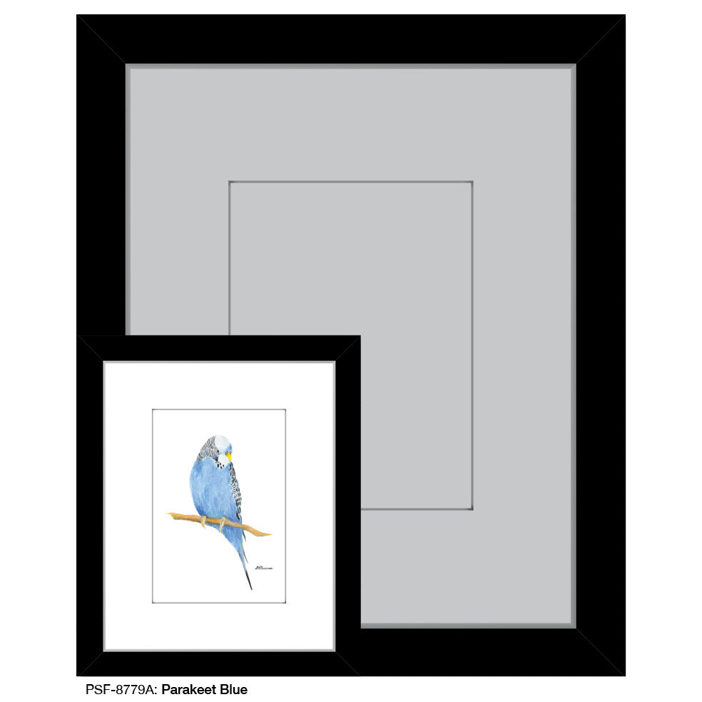 Parakeet Blue, Print (#8779A), Print Matted, www.printedcanvas.com