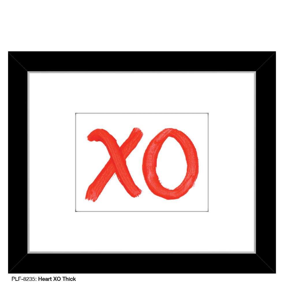 Heart XO Thick, Print (#8235A), Print Matted, www.printedcanvas.com