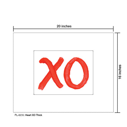 Heart XO Thick, Print (#8235A), Printe Matted, www.printedcanvas.com