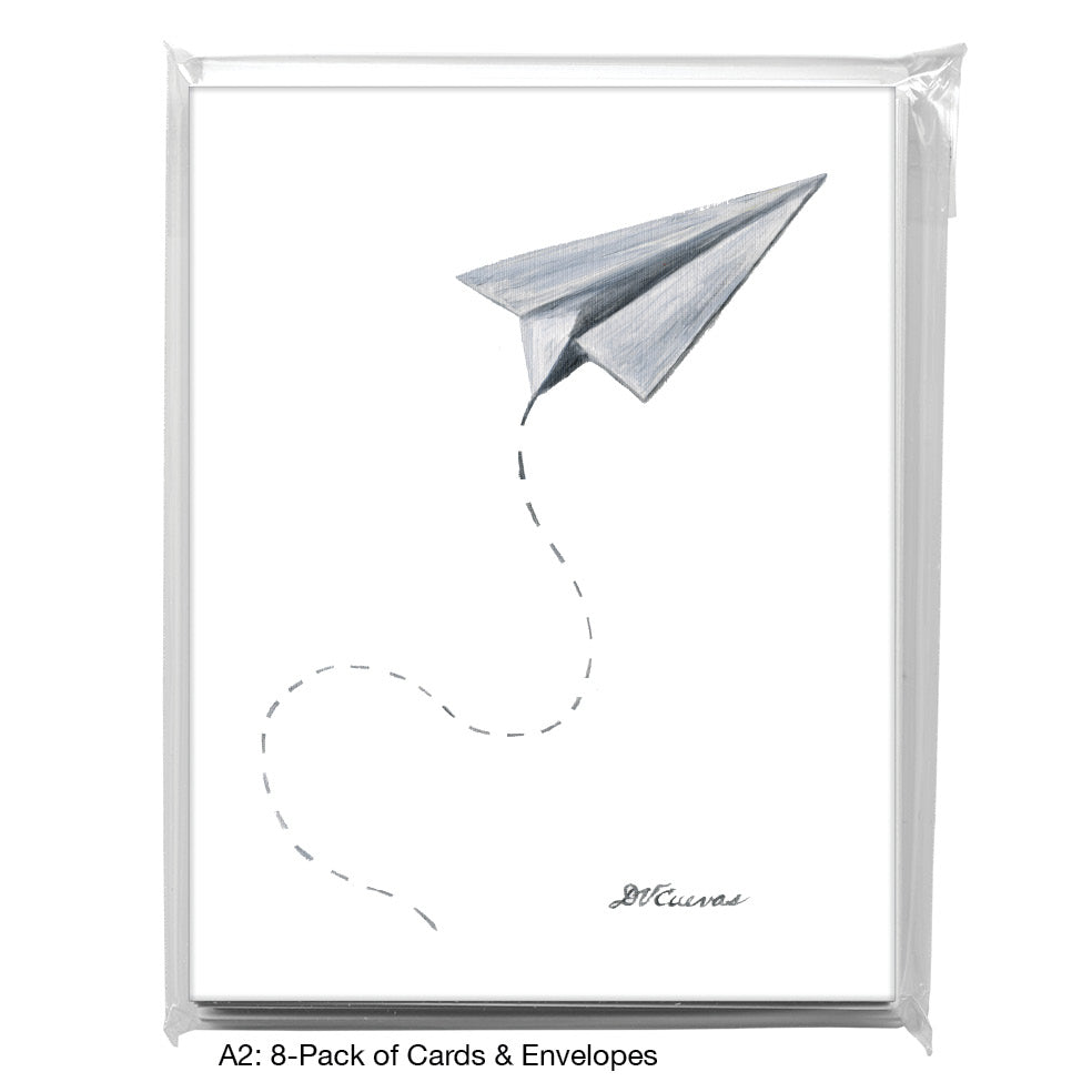 Paper Airplane, Greeting Card (8747A), A2 8-Pack, printedcanvas.com