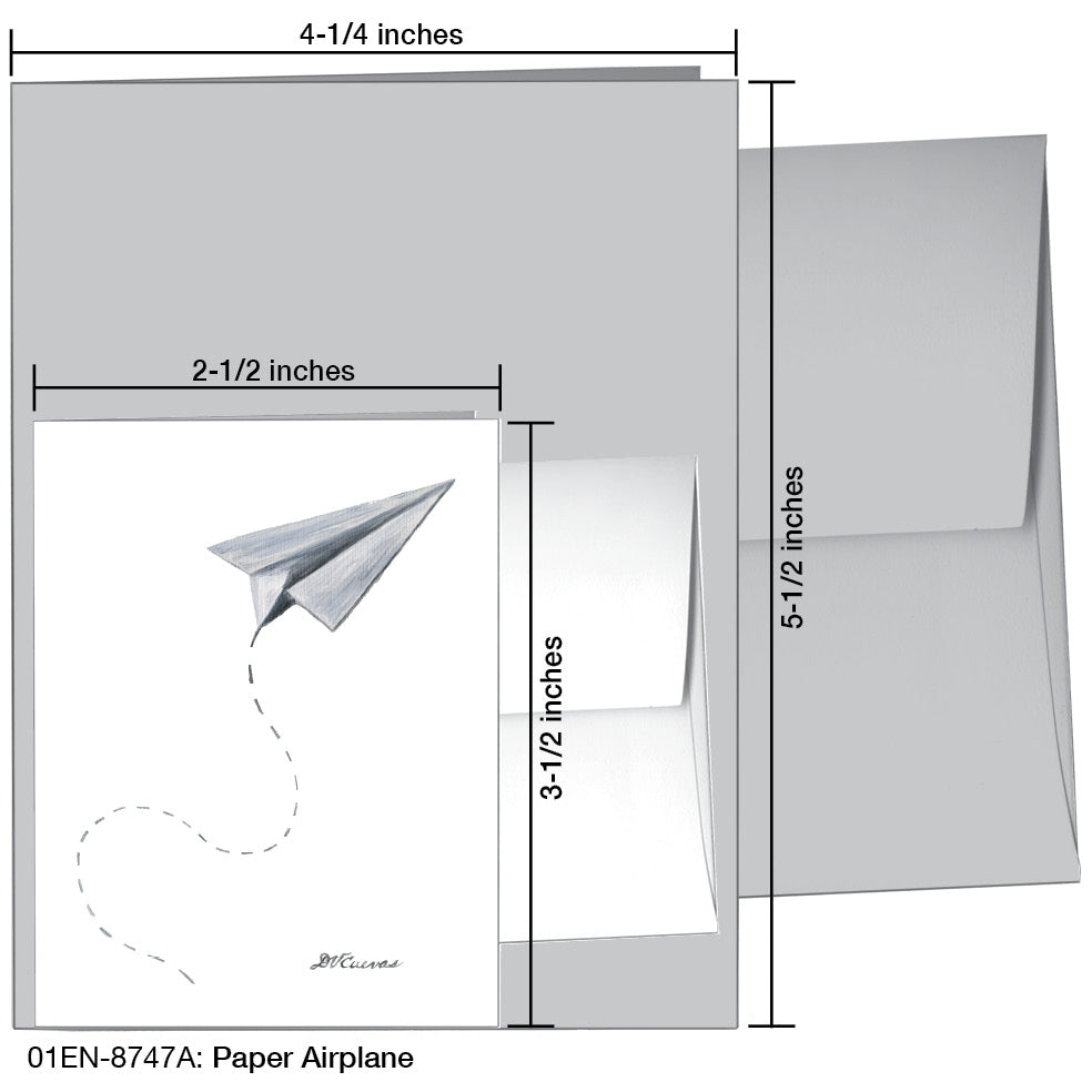 Paper Airplane, Greeting Card (8747A), Enclosure, printedcanvas.com