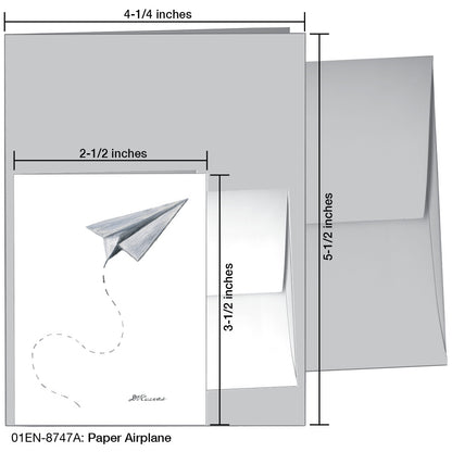 Paper Airplane, Greeting Card (8747A), Enclosure, printedcanvas.com