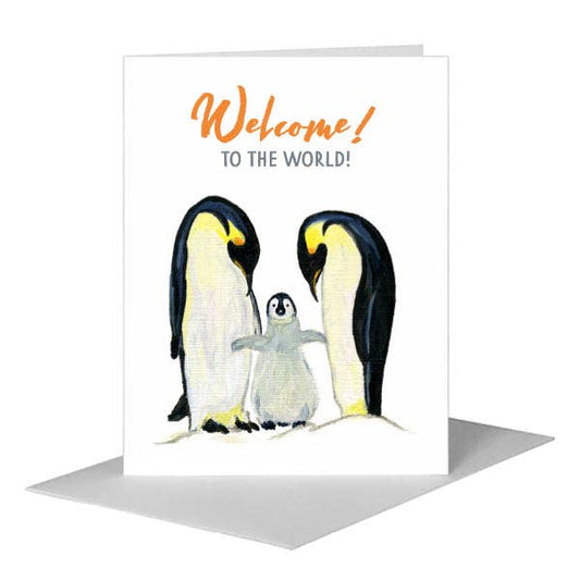 Penguins, Greeting Card (#7316F) A2 Card Front, www.printedcanvas.com