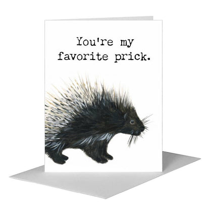 Porcupine, Greeting Card (#8442C), A2 Card Front, www.printedcanvas.com