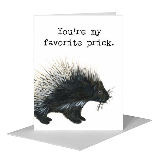 Porcupine, Greeting Card (#8442C) A2 Card Front, www.printedcanvas.com