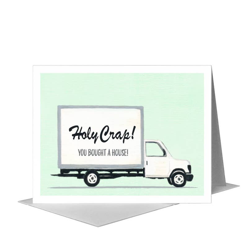 Moving Truck, Greeting Card (#8609A) A2 Card Front, www.printedcanvas.com