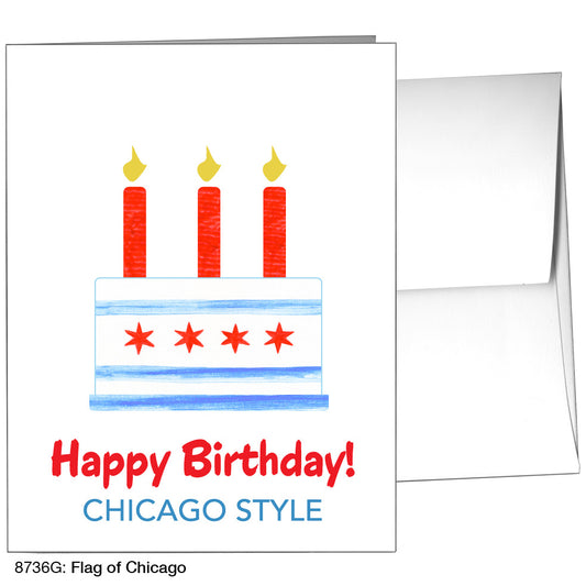 Flag of Chicago, Greeting Card (8736G), A2, printedcanvas.com