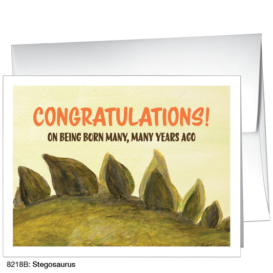 Stegosaurus, Greeting Card (8218B), A2 Card Front, www.printedcanvas.com