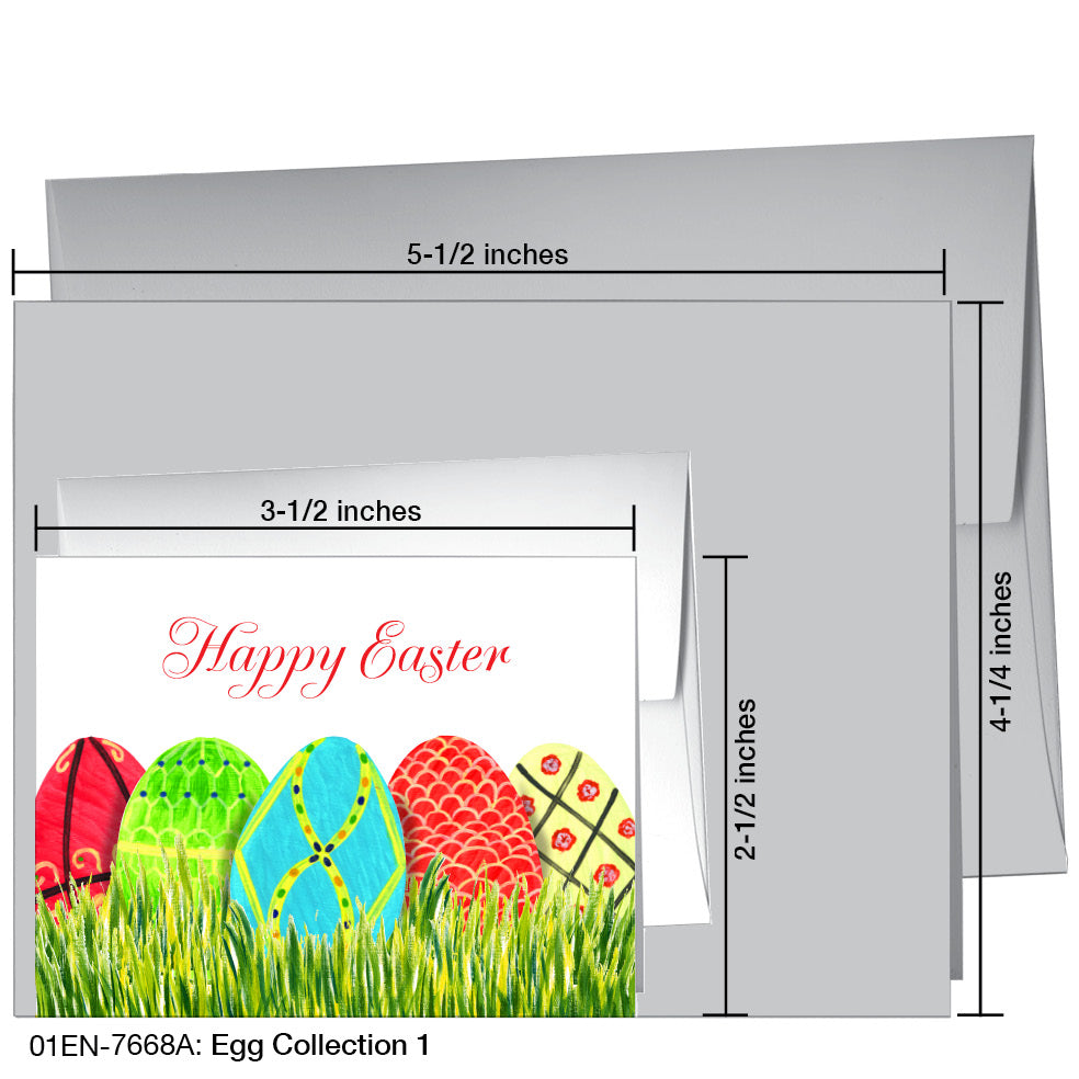 Egg Collection 1, Greeting Card (7668A), Enclosure, printedcanvas.com