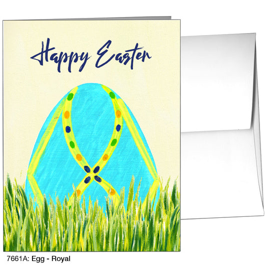 Egg - Royal, Greeting Card (7661A), A2 Card Front, www.printedcanvas.com