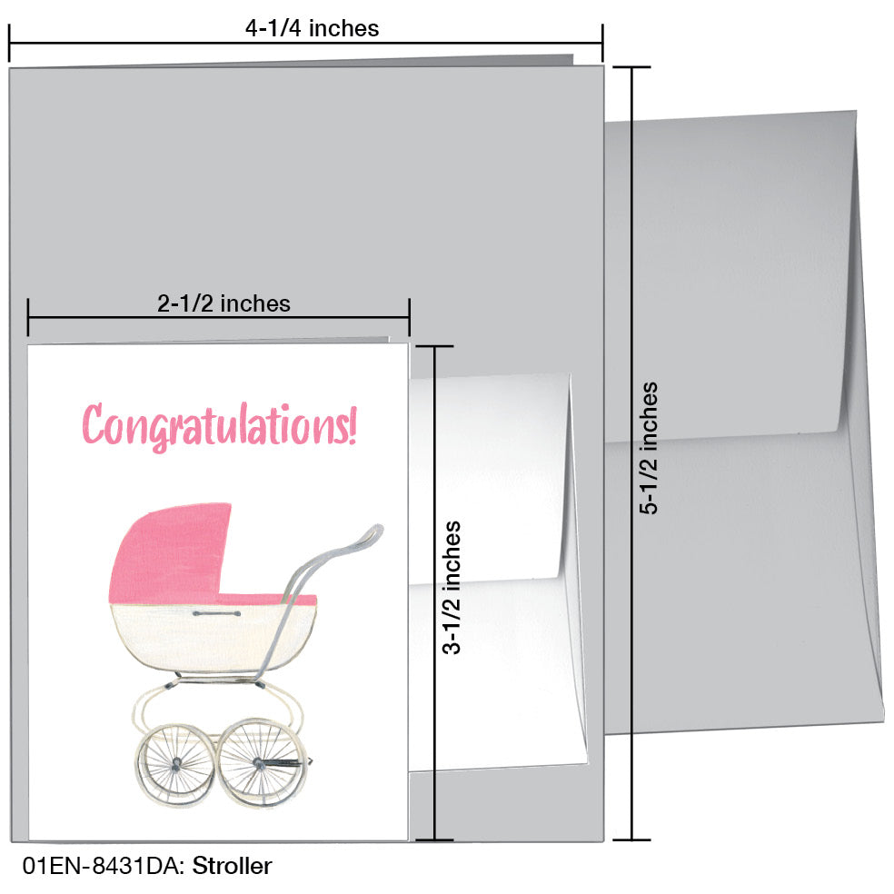 Stroller, Greeting Card (8431DA), Enclosure, printedcanvas.com