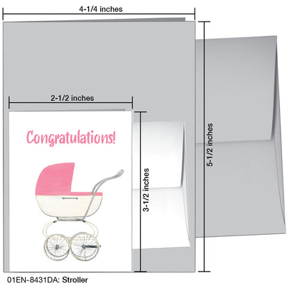 Stroller, Greeting Card (8431DA), Enclosure, printedcanvas.com