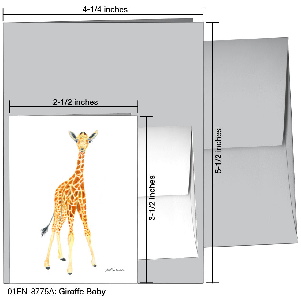 Giraffe Baby, Greeting Card (8775A), Enclosure, printedcanvas.com