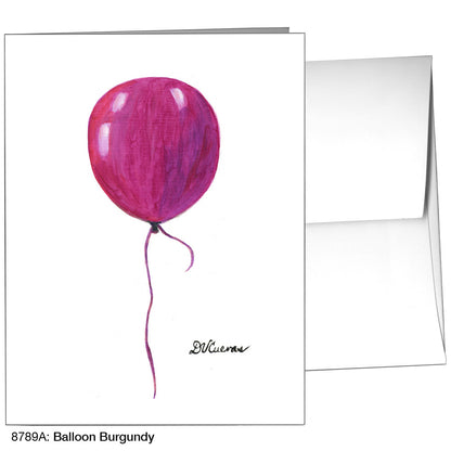 Balloon  Burgundy, Greeting Card (8789A), A2, printedcanvas.com