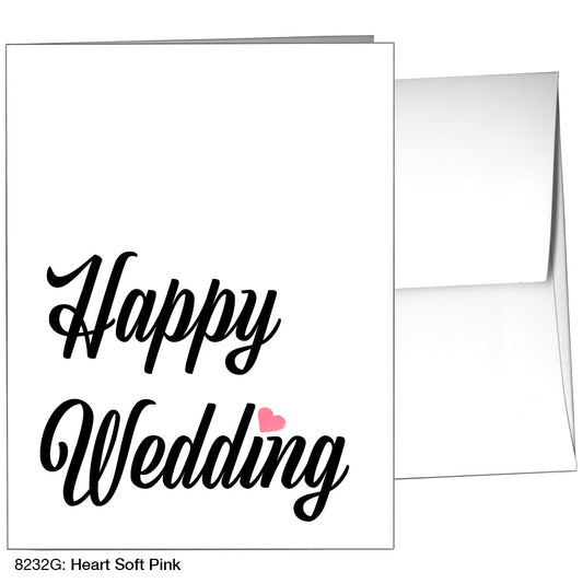 Heart Soft Pink, Greeting Card (8232G), A2, printedcanvas.com