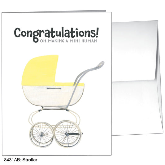 Stroller, Greeting Card (8431AB), A2, printedcanvas.com