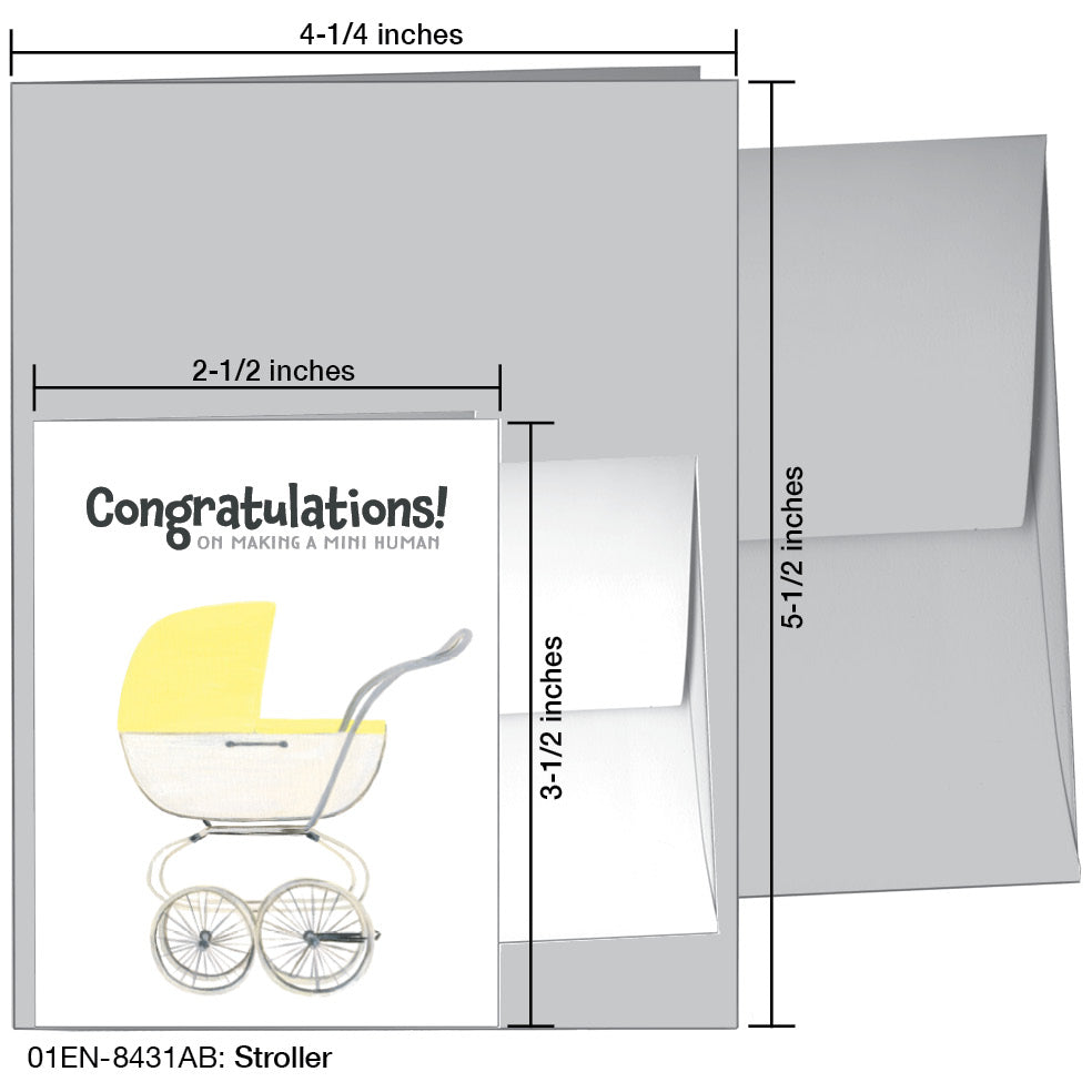 Stroller, Greeting Card (8431AB), Enclosure, printedcanvas.com