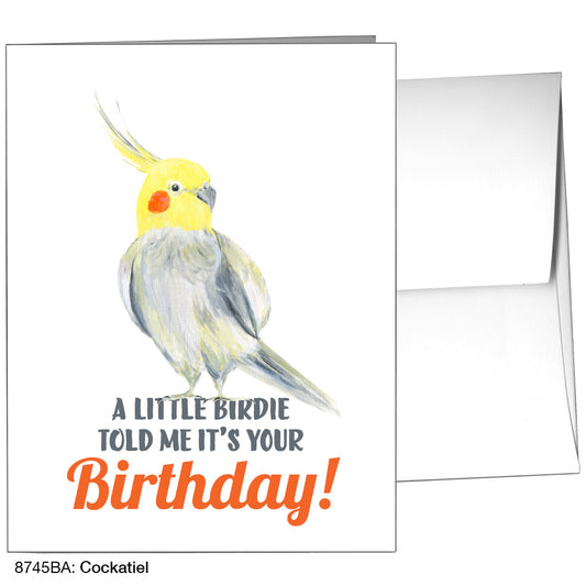 Cockatiel, Greeting Card (8745BA), A2, printedcanvas.com