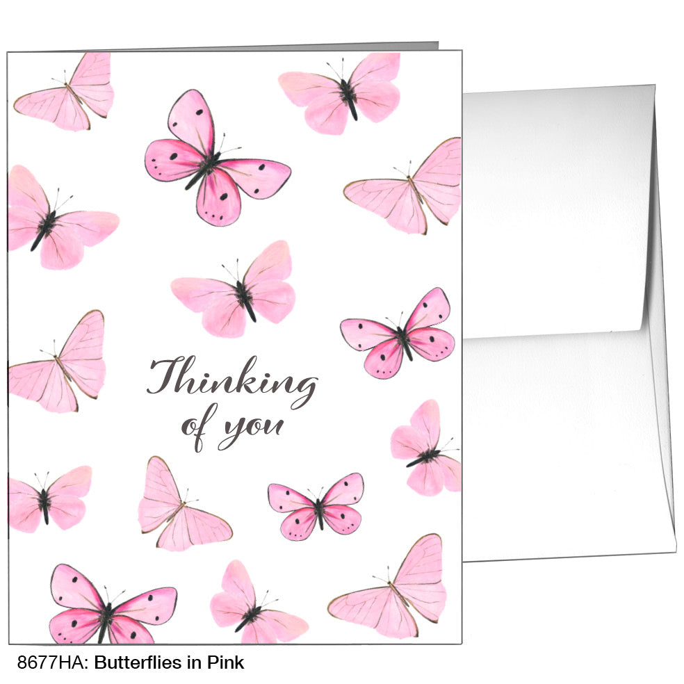 Butterflies in Pink, Greeting Card (8677HA), A2, printedcanvas.com