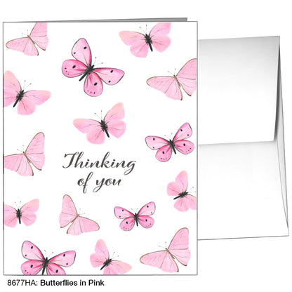 Butterflies in Pink, Greeting Card (8677HA), A2, printedcanvas.com