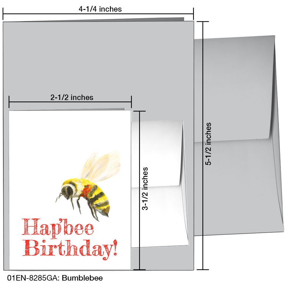 Bumblebee, Greeting Card (8285GA), Enclosure Card, www.printedcanvas.com