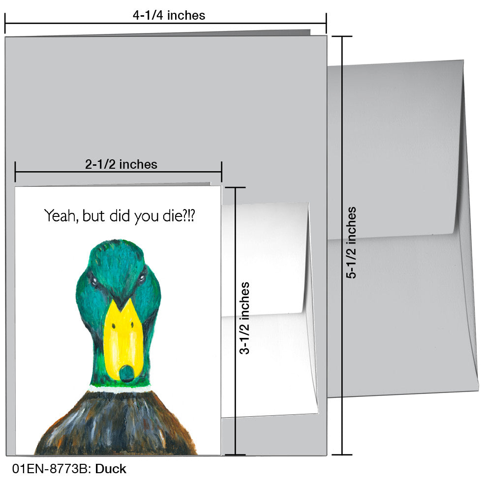 Duck, Greeting Card (8773B), Enclosure, printedcanvas.com